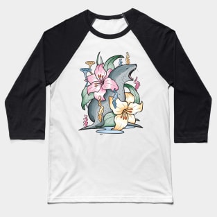 Leopard Seal Abstract Floral Display Baseball T-Shirt